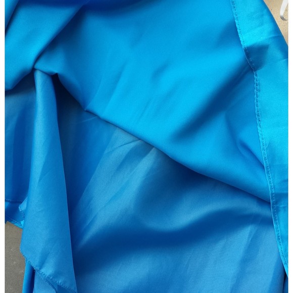 B. Darlin Juniors Sweetheart Mini Fit & Flare Dress Ocean Blue Satin size 11/12 - Picture 7 of 8